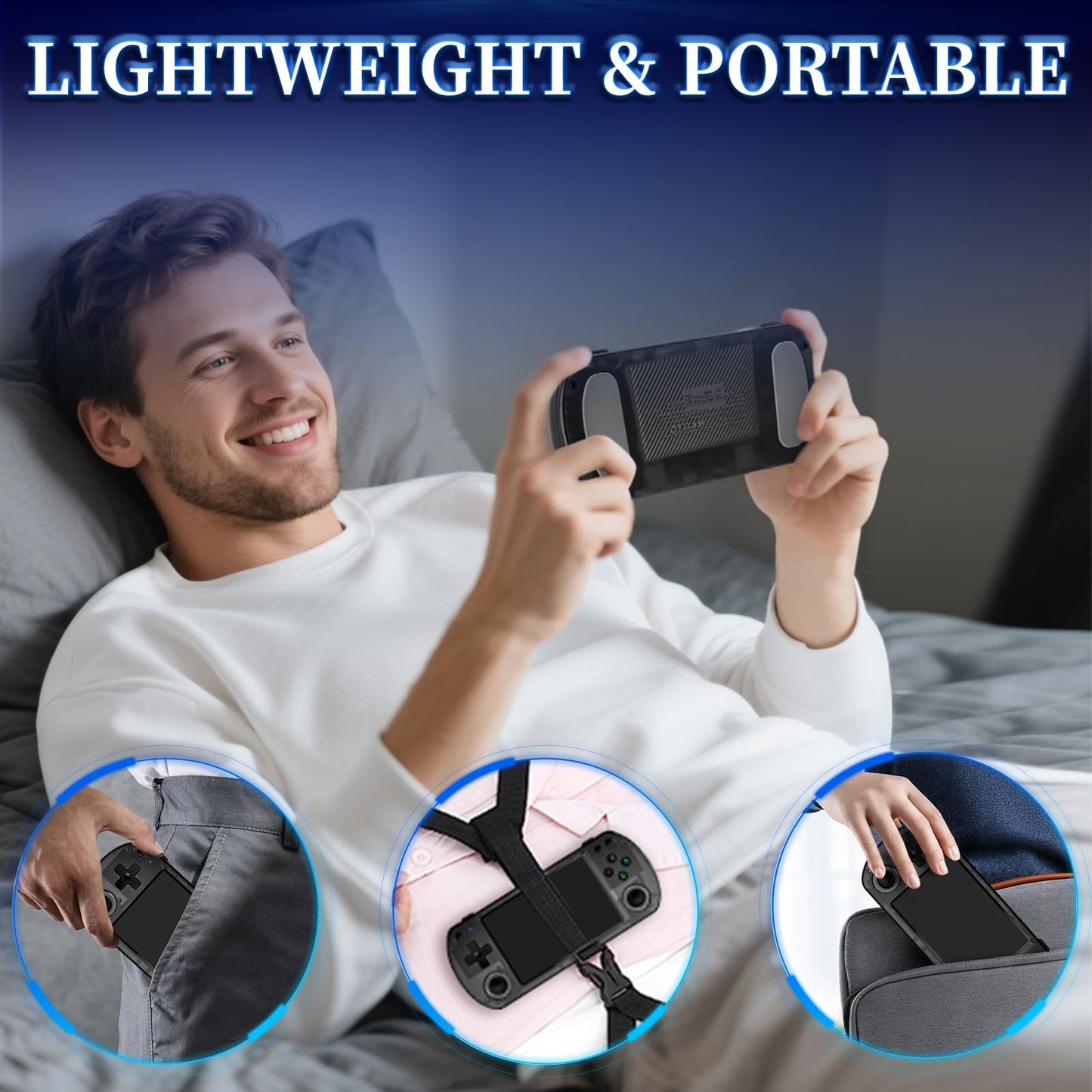 Forlarme U8 Retro Handheld Game Console - Over 15000 Classic Games, 4.0 - Inch IPS Screen, Over 20 Emulators, 64G Dual TF Card Support, Rechargeable Portable Pocket Game Console Black