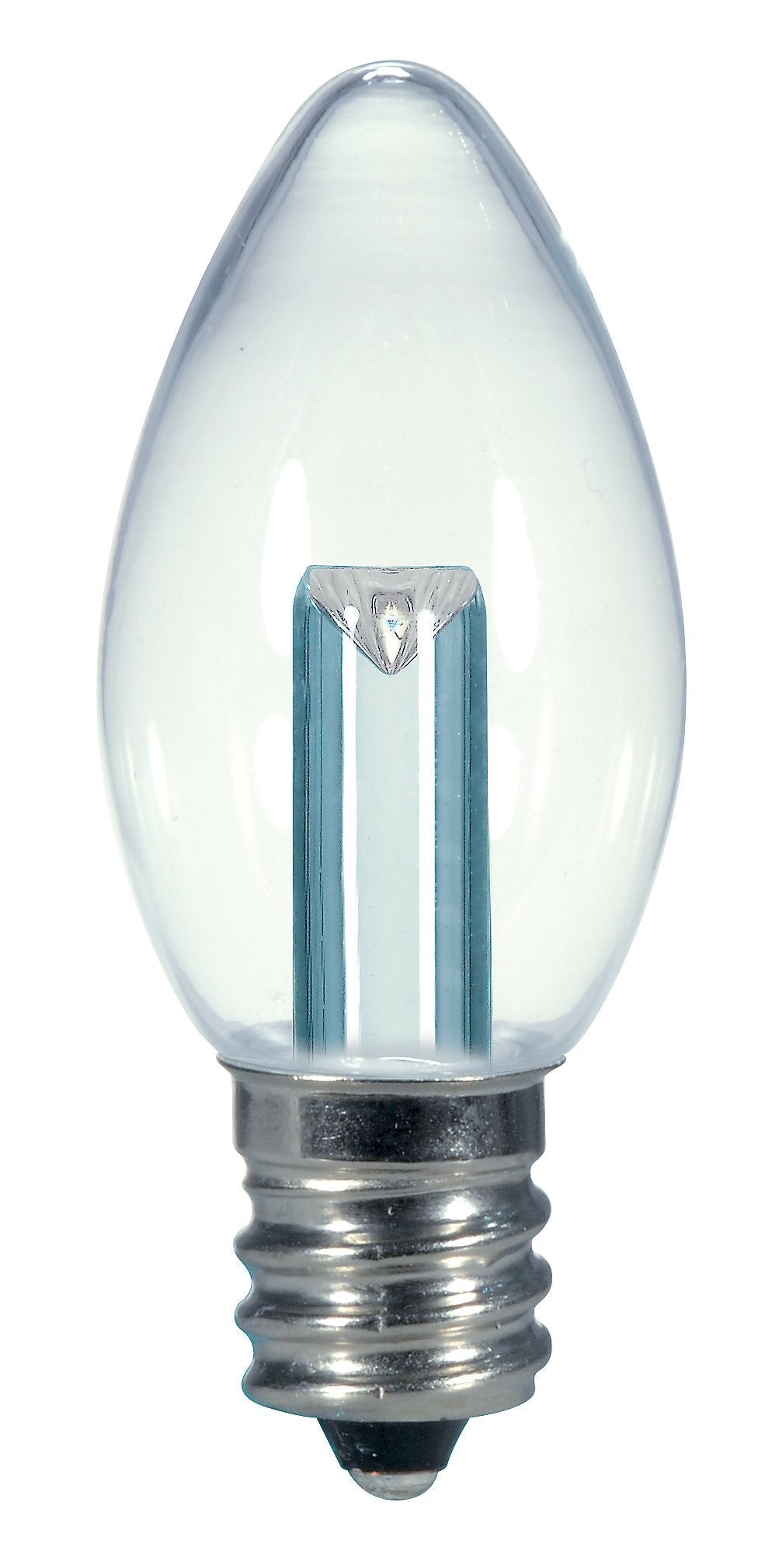 Satco S9156 Candelabra Bulb, 2.13 Clear Glass, Candela Finish