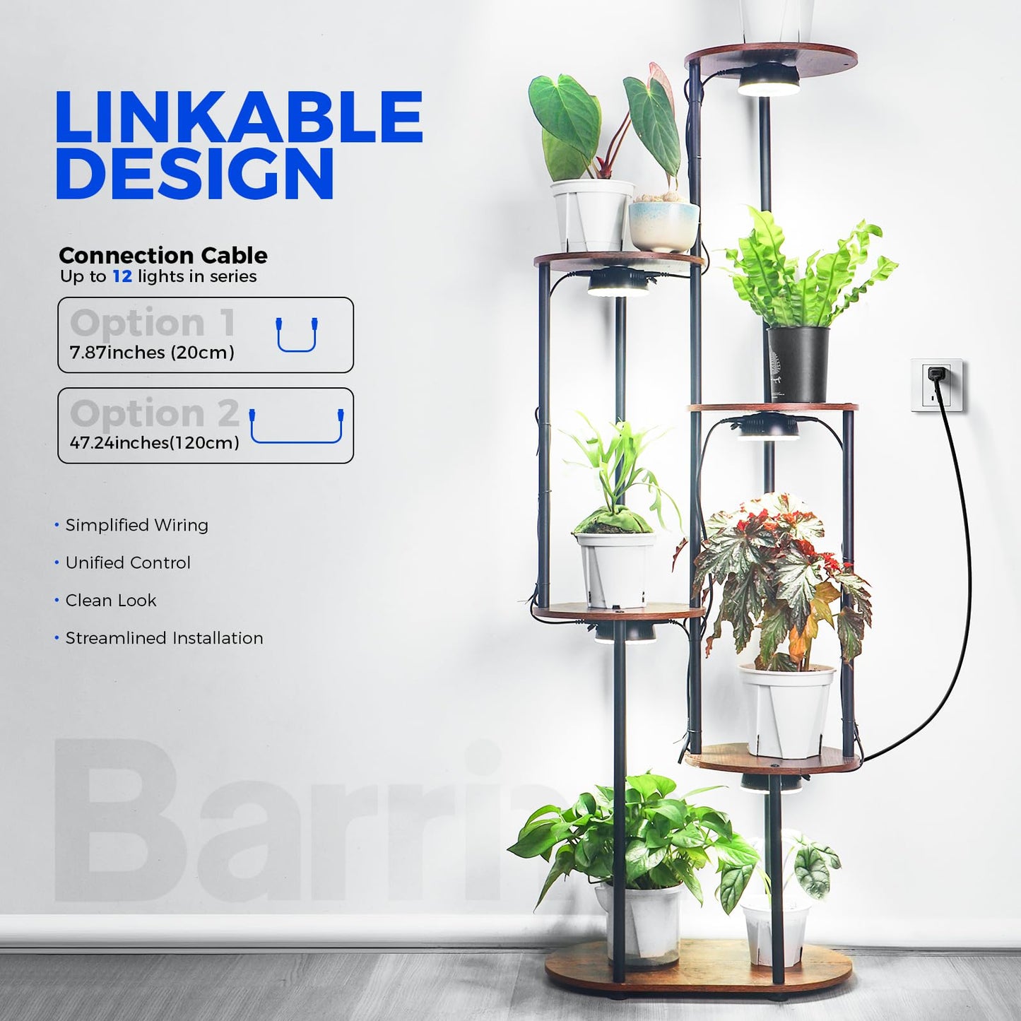 Barrina LED Grow Light Puck, 5000K, 36W (4 x 9W), Aluminum, Model OG09-B4, 4 Packs, Linkable, Full Spectrum,