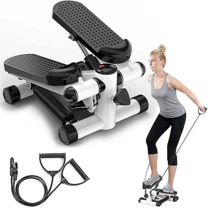 Joxir Steppers for Exercise at Home, Mini Stepper with Resistance Bands for Full Body Workout, Portable Stair Stepper for ...