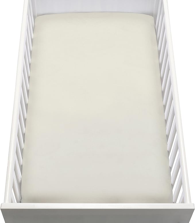 Newton Baby Fitted Single Layer Crib Sheet (2-Pack) - Ultra Breathable and Soft, Organic Cotton, Fits All Standard Cribs, Oatmeal