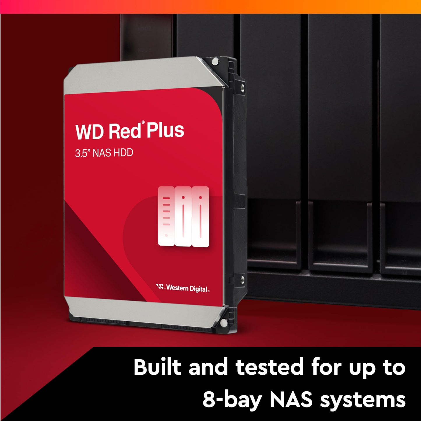 Western Digital 12Tb Wd Red Plus Nas Internal Hard Drive Hdd - 7200 Rpm, Sata 6 Gb/S, Cmr, 512 Mb Cache, 3.5 - Wd120Efbx