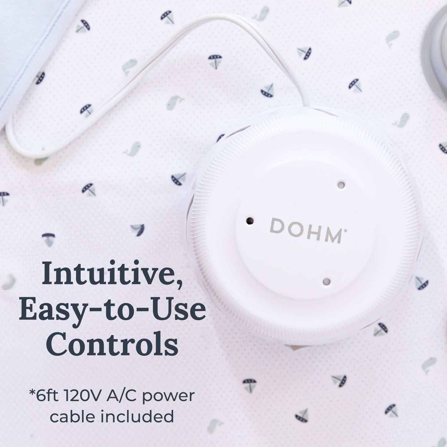 Yogasleep Dohm Uno White Noise Sound Machine, Real Fan Inside for Non-Looping White Noise, Sleep Aid, Office Privacy & Meditation for Adults & Baby, Registry Gift (White)
