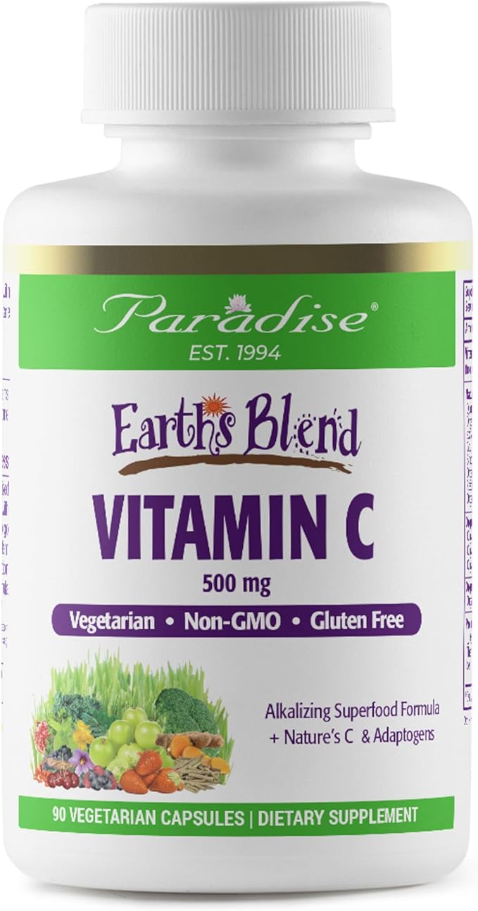 Paradise Earth's Blend Multivitamin for Men & Vitamin C Bundle