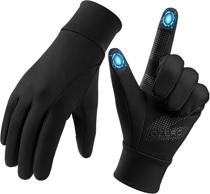 OZERO Winter Gloves for Men Women - Touchscreen Windproof Gloves for Cold Weather Snow Gloves Liner Thermal Warm