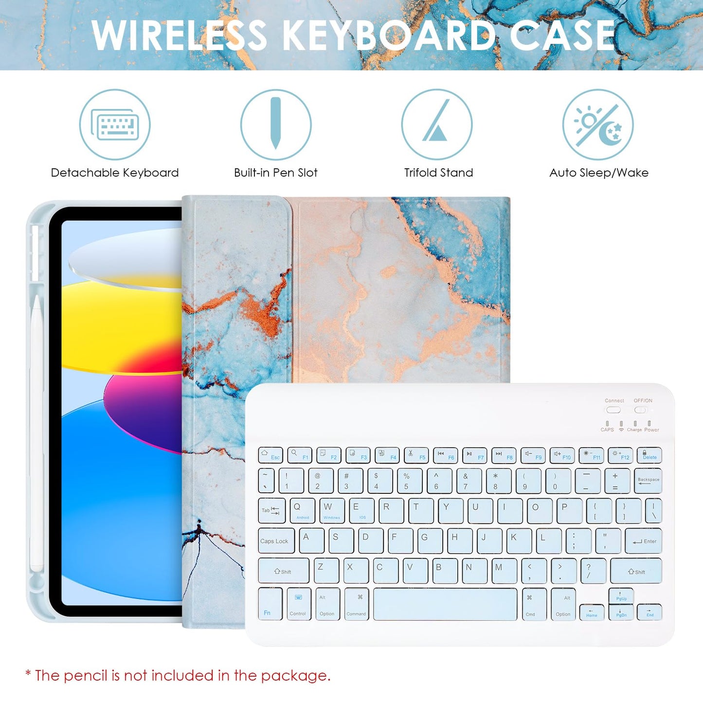 Lama Keyboard Case With Mouse For Ipad (A16) 11Th Gen 2025 /10Th Gen 2022, Magnetic Case With Keyboard For Ipad 11-Inch (A16) 11