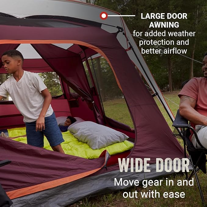 Coleman Skylodge 10-Person Camping Tent, BlackBerry