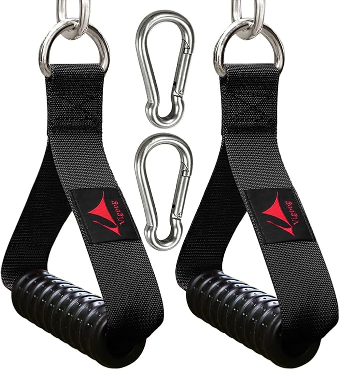 Vigoog Heavy Duty Gym Exercise Handles Attachment for Cable Machine,Resistance Band,Pulley System Home Fitness Workout Equ...