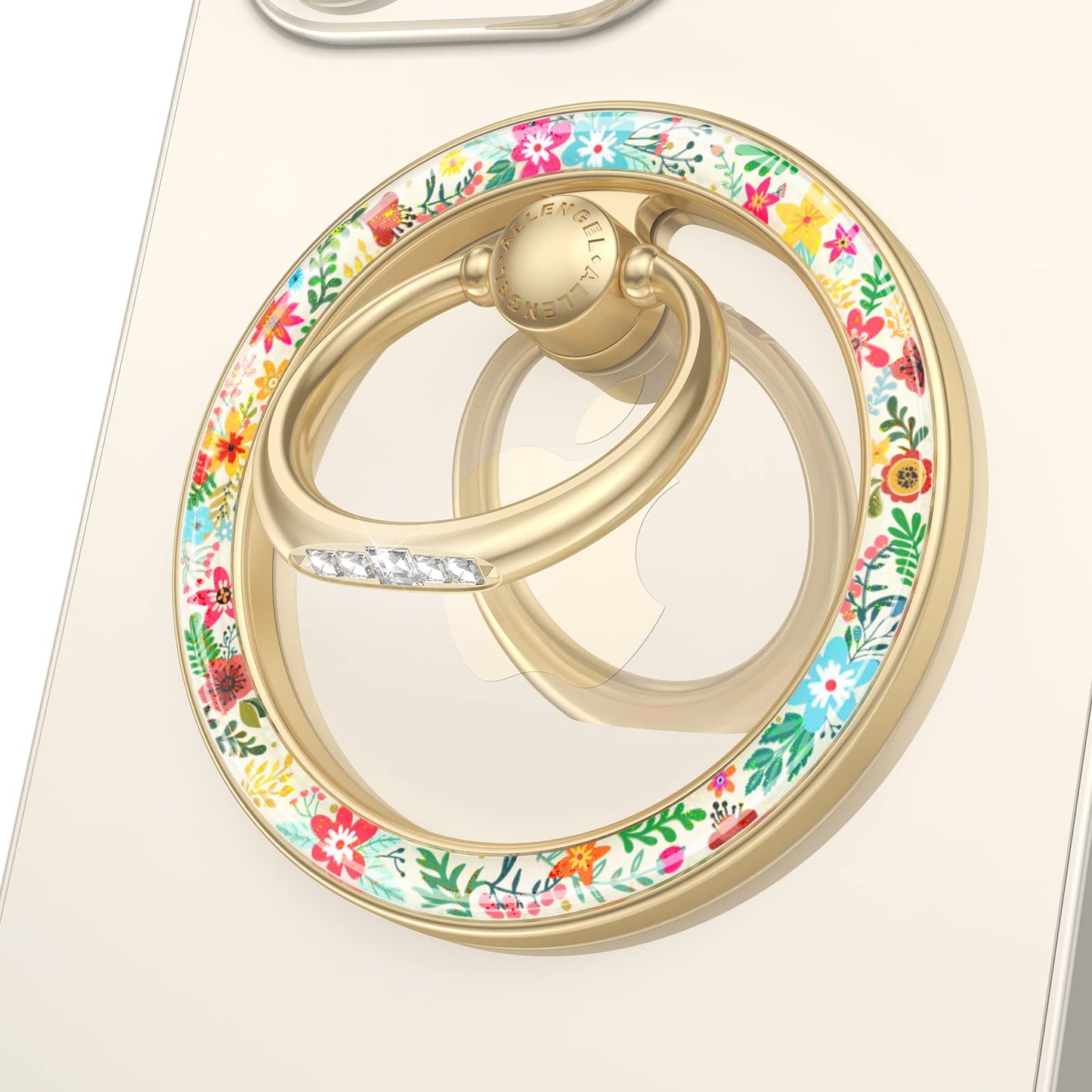 Doflyesky Magnetic Phone Ring Holder For Magsafe, Flowers Magnetic Phone Grip, Phone Stand And Phone Finger Ring Kickstand For I