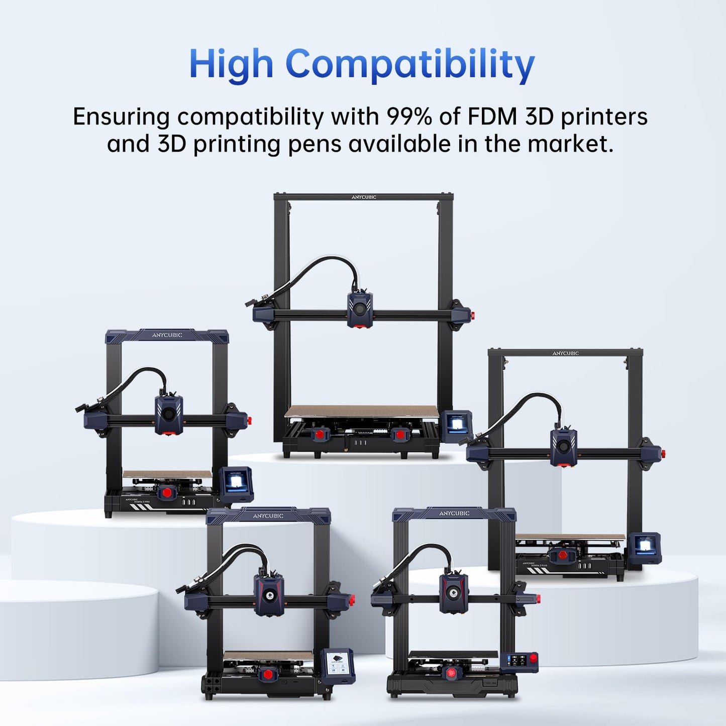 ANYCUBIC PLA Plus (PLA+) 3D Printer Filament 1.75mm, High Toughness 3D Printing Filament, Dimensional Accuracy +/- 0.02mm, Print with Most FDM 3D Printers, 1KG Reusable Spool, Texture Gray