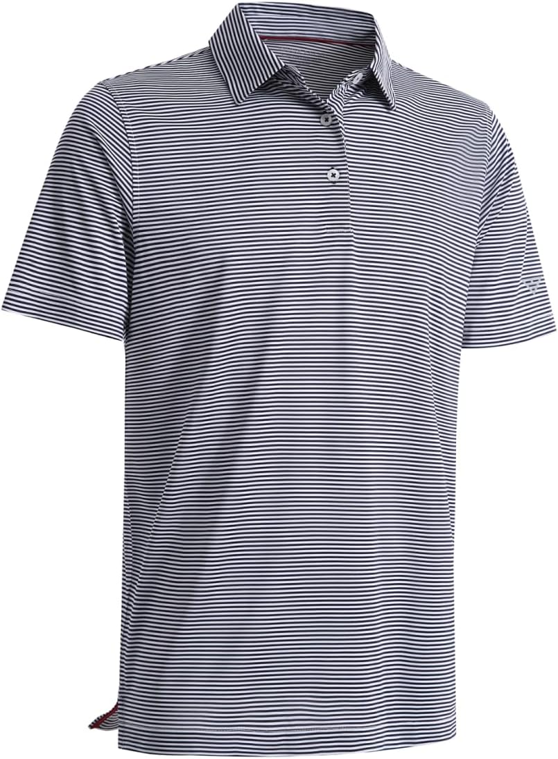 Golf Shirts for Men Dry Fit Short Sleeve Print Performance Moisture Wicking Polo Shirt