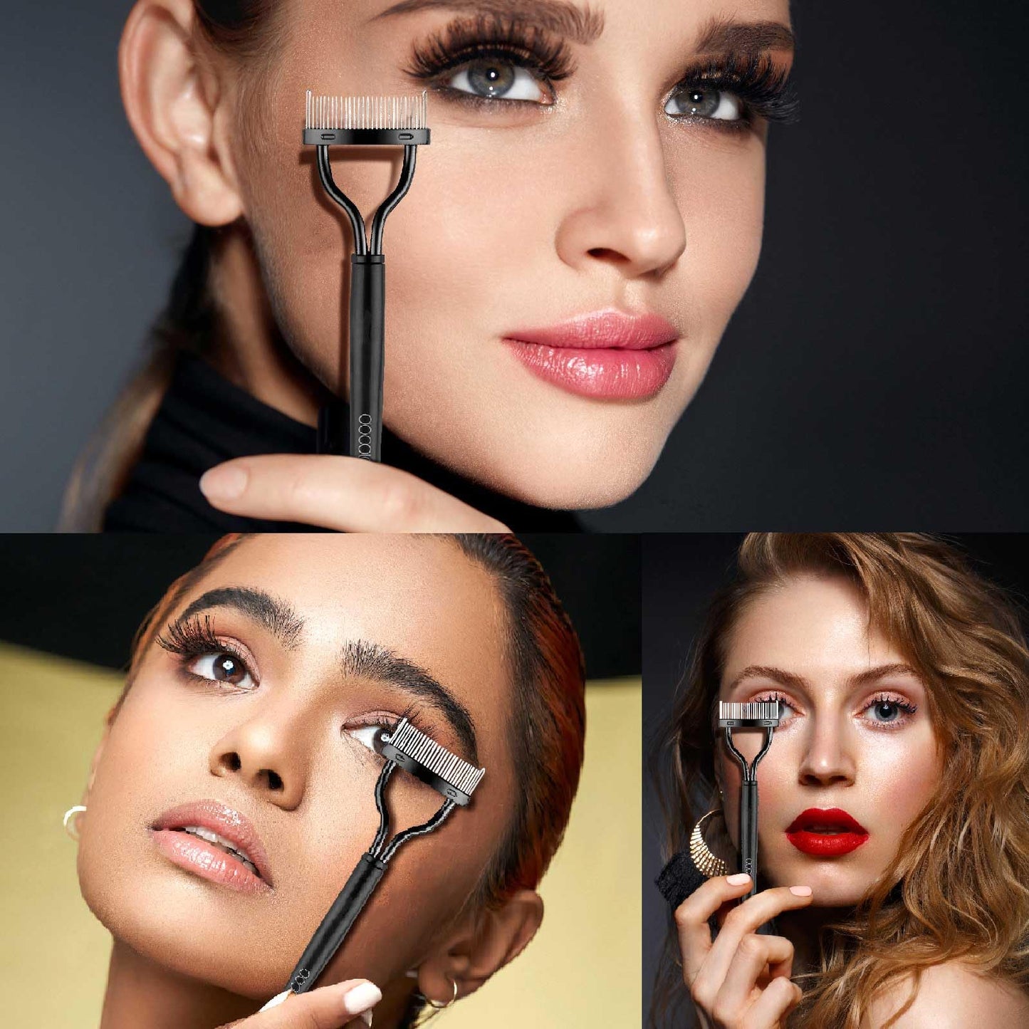 Docolor Eyelash Comb Eyelash Separator Tool Mascara Applicator Eyelash Brush Lash Separator Tool Comb Arc Designed Cosmetic Brus