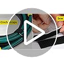 YMCRLUX 1"x16ft Hook and Loop Straps with 25 Metal Buckles, Adjustable Fastening Cable Straps, Cut-to-Length Cinch Strap, ...