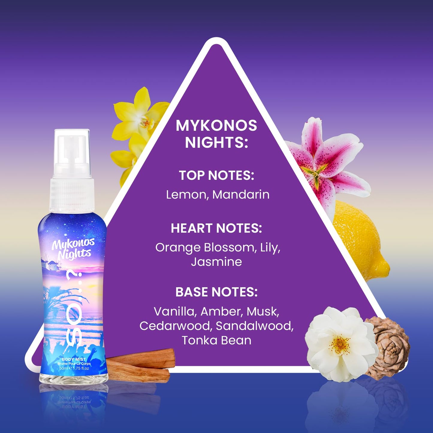 So...? Escapes Body Mist Set - Perfumes for Women - Everyday Body Spray for Women - Vegan, Cruelty Free Fragrances - Travel Size Gift Set - 6 pcs