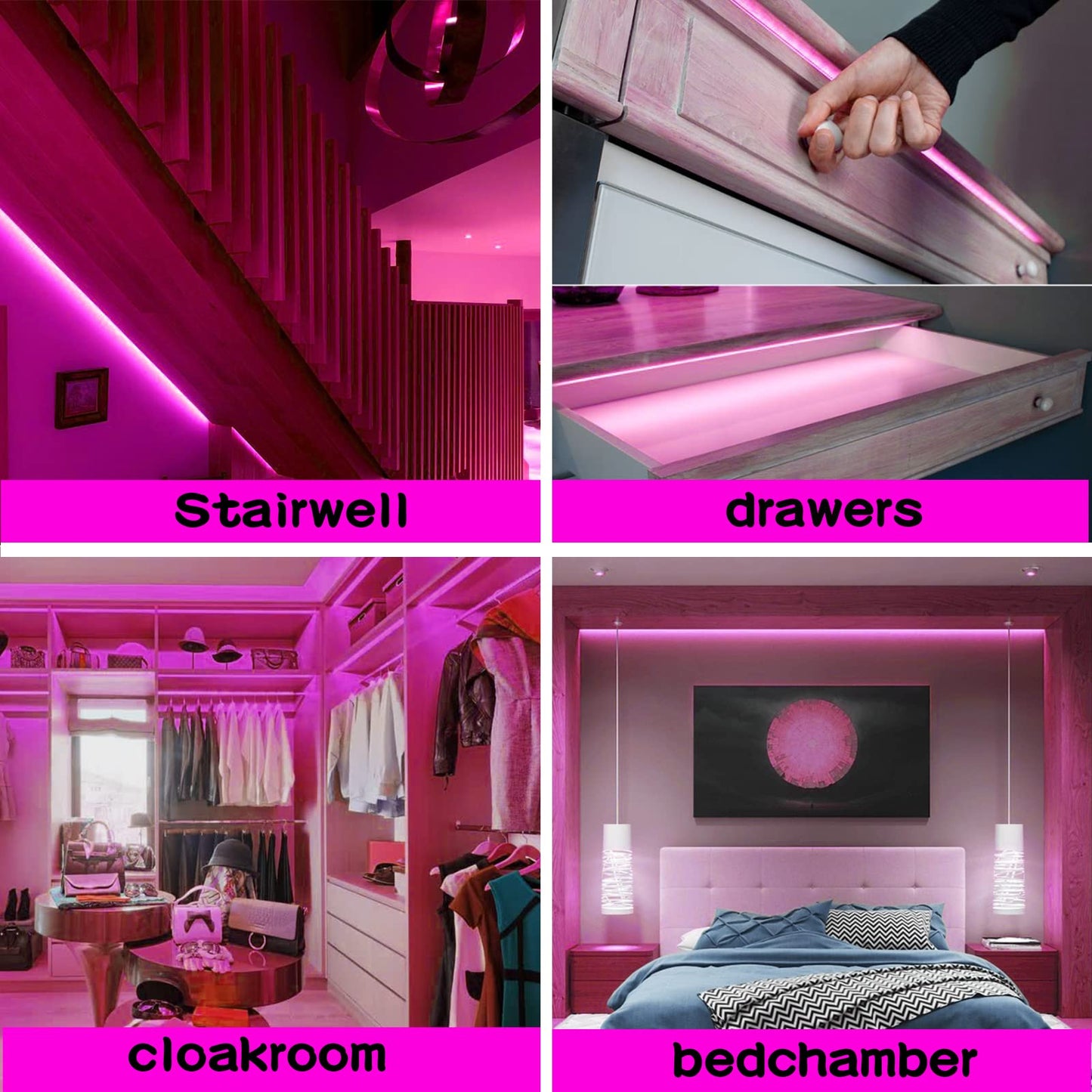 Meijiajia LED Neon Strip Lights, Purple, 12V, 16.4ft, Flexible, Waterproof Silicon, Cuttable, Model: LED Neon