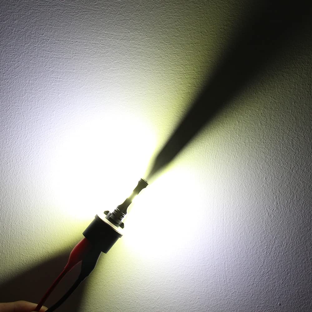 Alla Lighting 3800Lm 899 880 Led Fog Light Bulbs  Super Bright Pg13 Base 884 885 887 893 H27 H32  Eti 56-Smd (8000K Ice Blue)