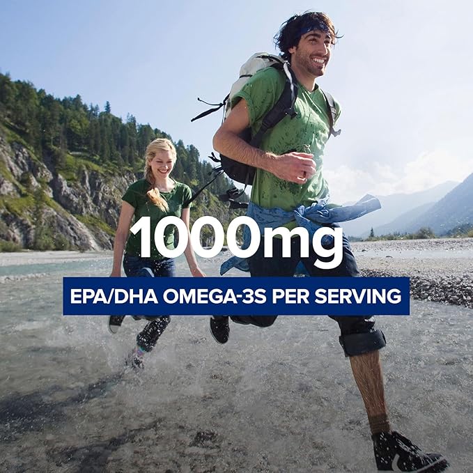 GNC Triple Strength Fish Oil Omega 3 Supplement, 1000mg EPA and DHA, Supports Heart, Brain, Skin, Eye and Joint Health, 30 Softgels