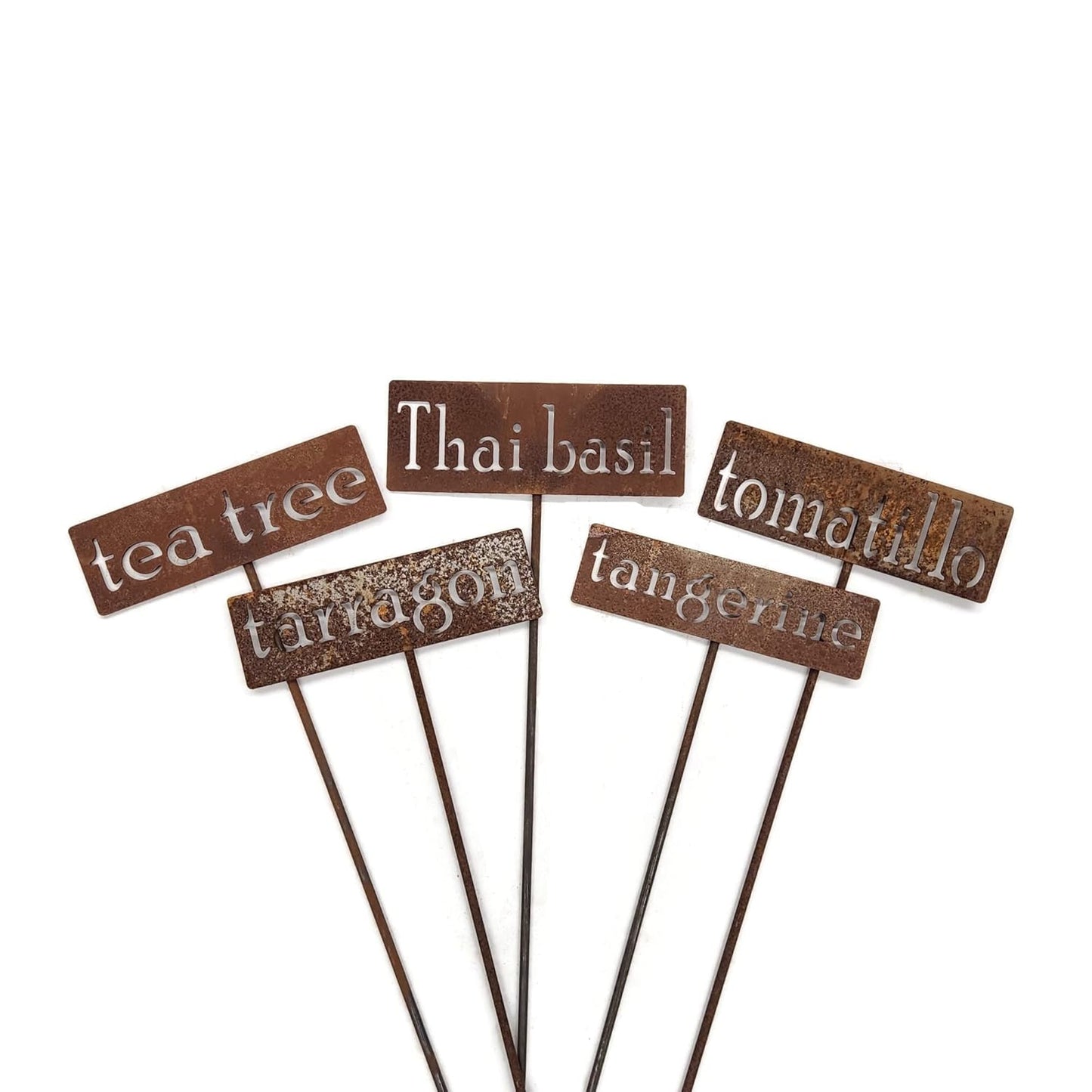 Classic Metal Garden Markers 19 Inches Tall (tomatillo, Naturally Rusted)