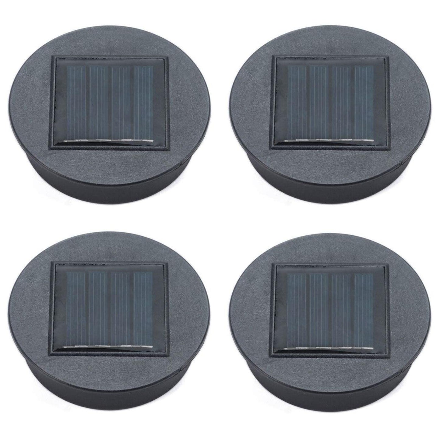 ORIGARDEN Solar Lantern Replacement Top, 4 Pack, Warm White, 3.15in Plastic Decorative Outdoor Lighting
