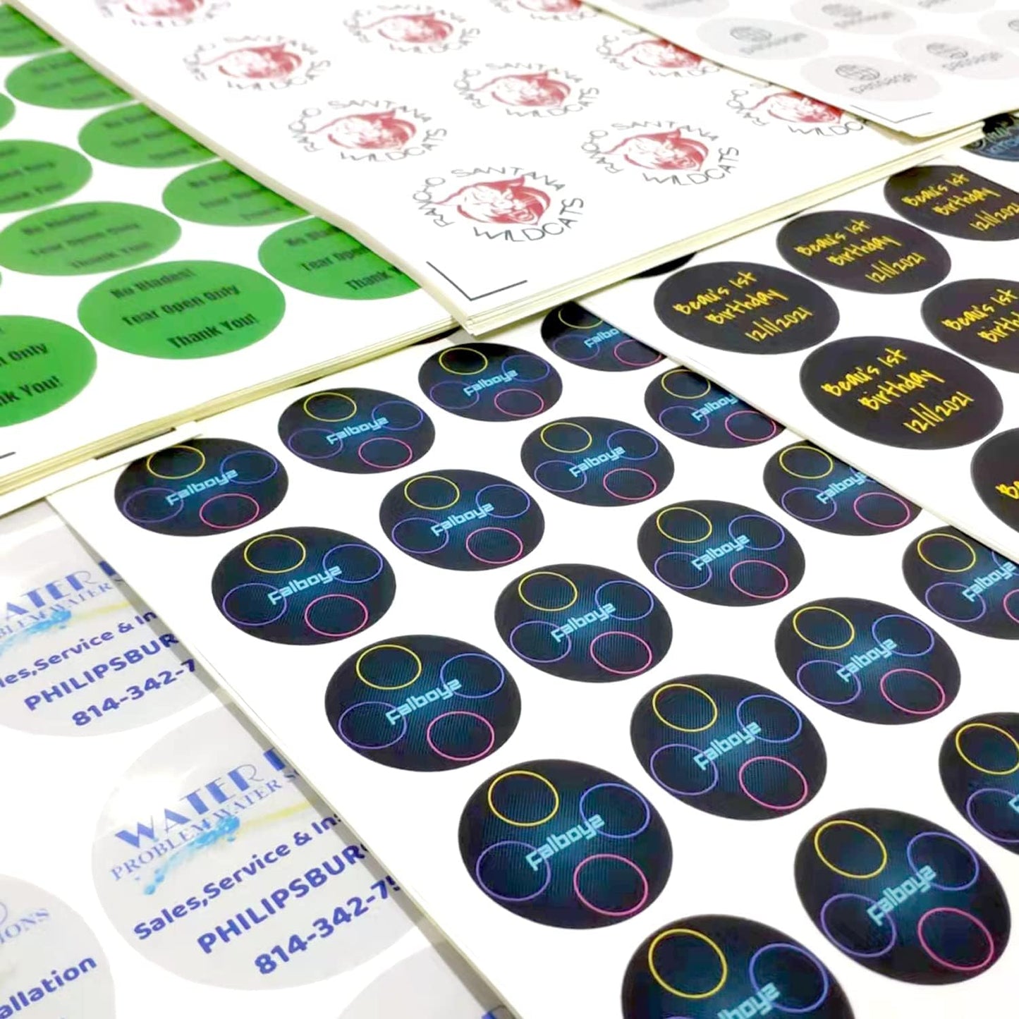 Custom 100-500 Stickers with Any Image Logo and Text. Personalized Labels for Business Logo, Thank You Notes, etc. (Circle, 3 Inch)