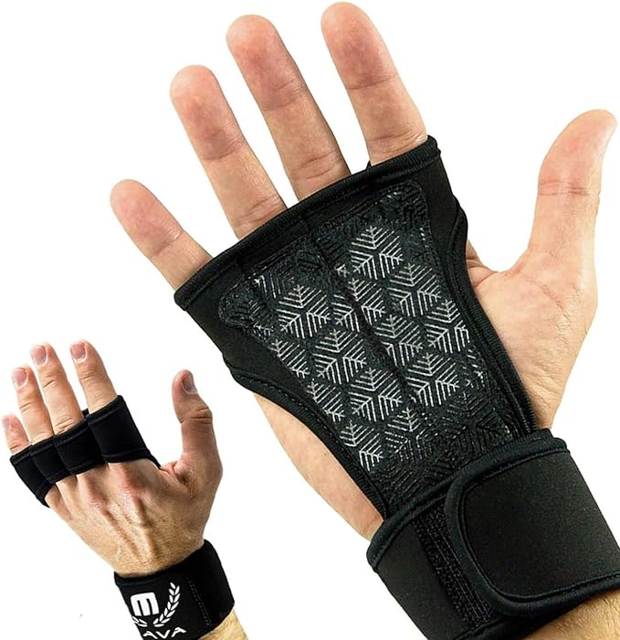 Mava Sports Cross Training Gloves with Wrist Support for WODs,Gym Workout,Weightlifting & Fitness-Silicone Padding, No Cal...