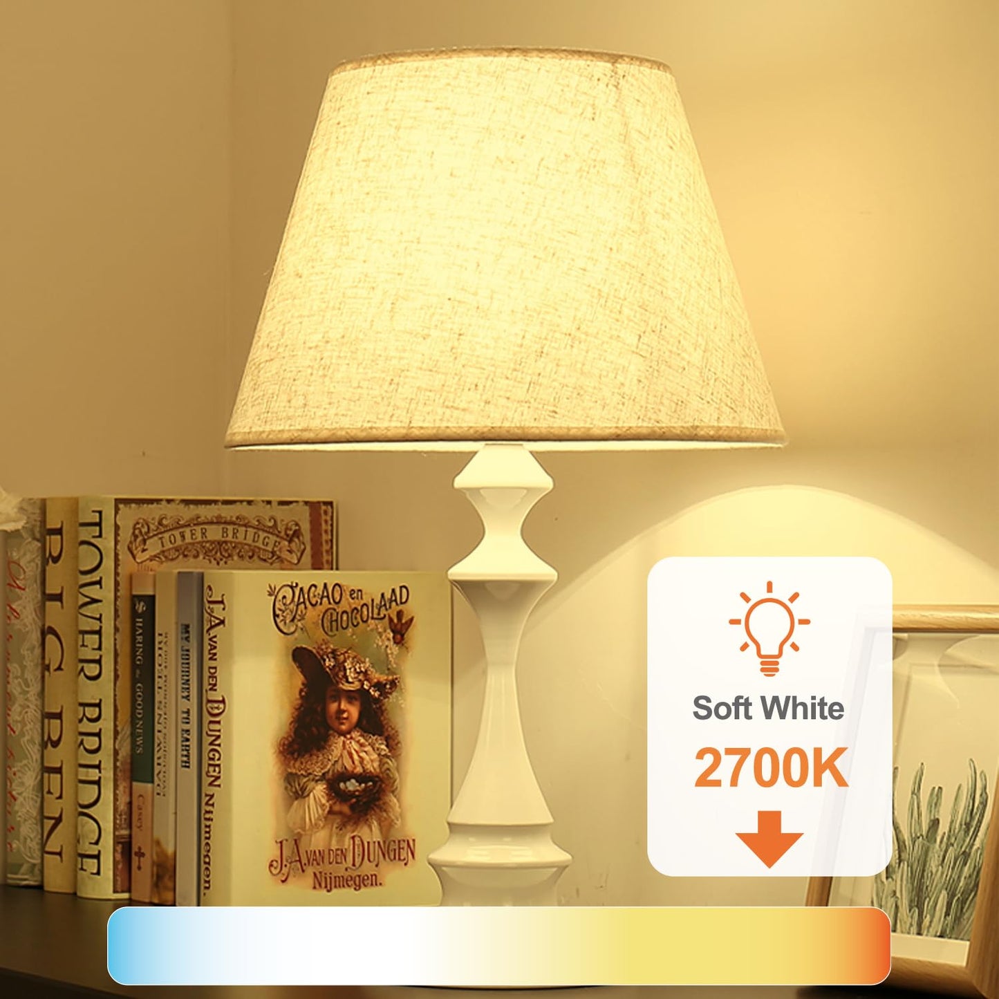 TJOY 6 Pack A19 LED Light Bulbs, 60 Watt Equivalent LED Bulb, Soft Warm White 2700K, Efficient 9W, E26 Standard Base, Non Dimmable Energy Saving Lightbulb, 800LM, 80 CRI, 120V, UL Listed