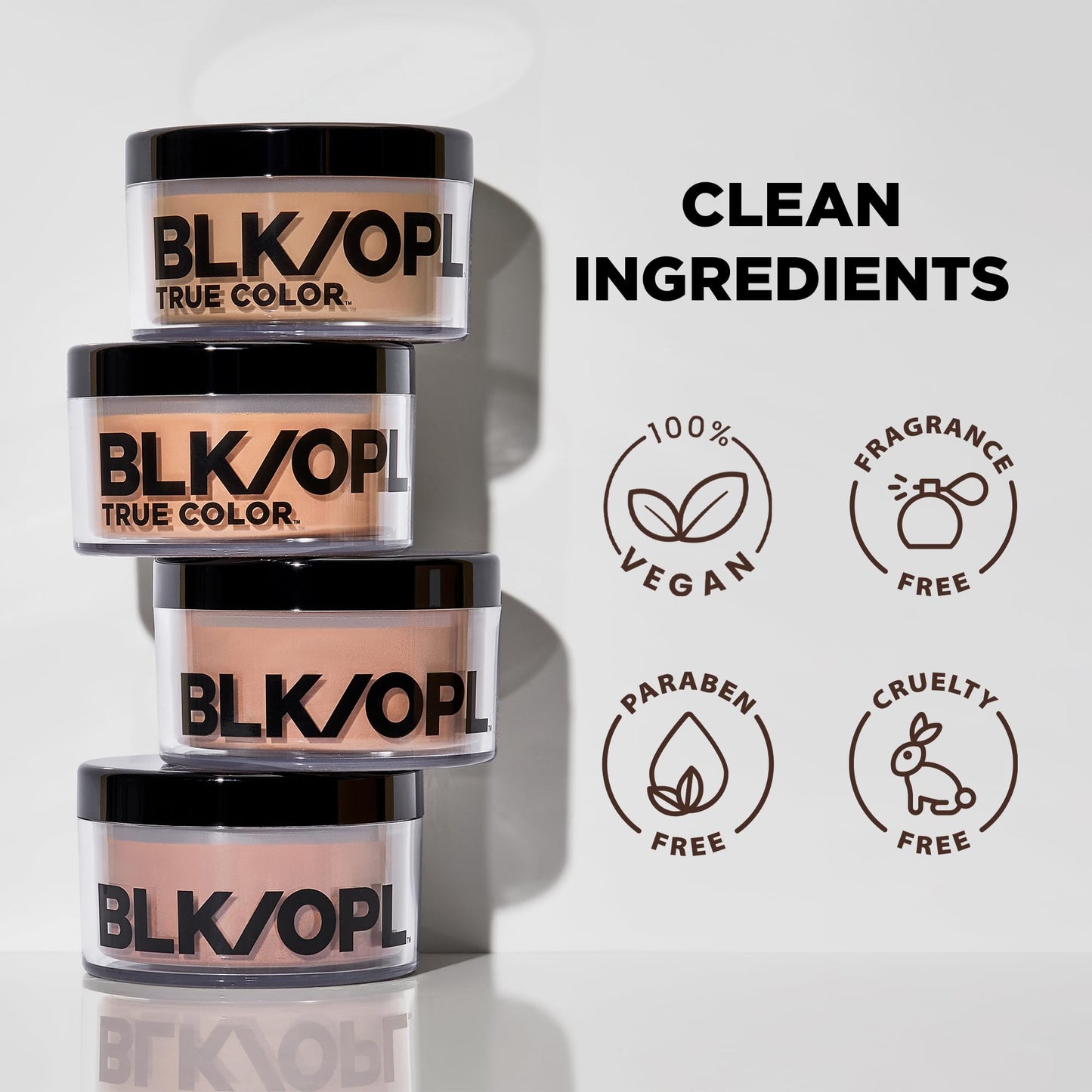 BLK/OPL TRUE COLOR Soft Velvet Finishing Powder, Dark - hypoallergenic, paraben-free, and cruelty-free