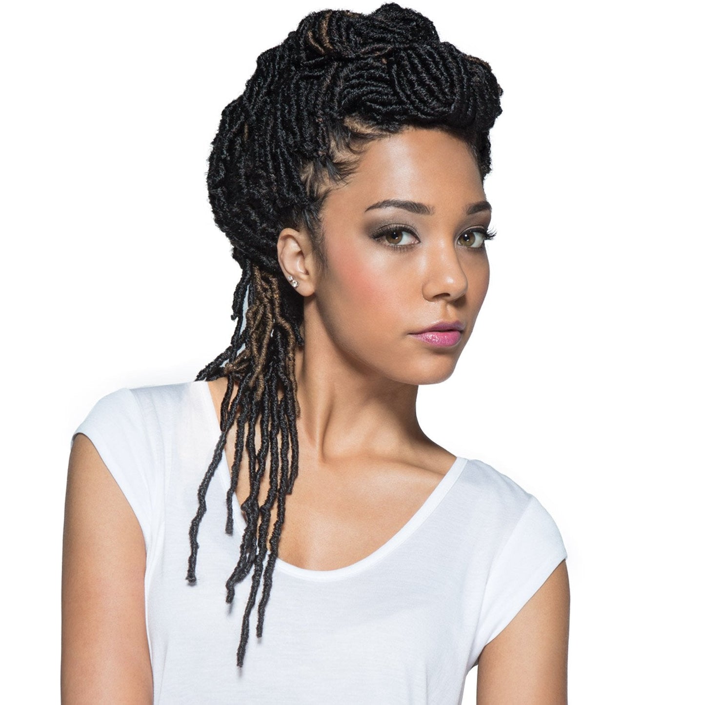 Bobbi Boss Synthetic Hair Crochet Braids African Roots Braid Collection Nu Locs 14 (4-PACK, BUG)