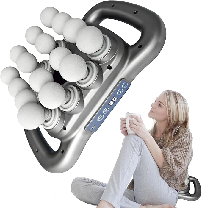 Homlume Massage Gun Deep Tissue with 16 Heads, 9 Modes & 9 Levels – Full Body Muscle Massager for Fascia, Electric Percuss...