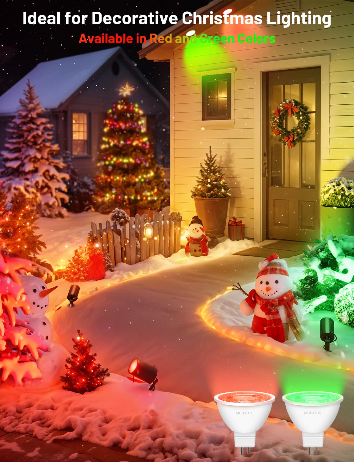 Mcdyluk Led Mr16 Red Light Bulb 4W  20W 35W 50W Halogen Equivalent  12V Low Voltage Gu5.3 Bi-Pin Led Red Bulbs For Christmas Outdoor Landscape Yard Garden Tree Pool Holiday Lighting  38 Deg  6 Pack