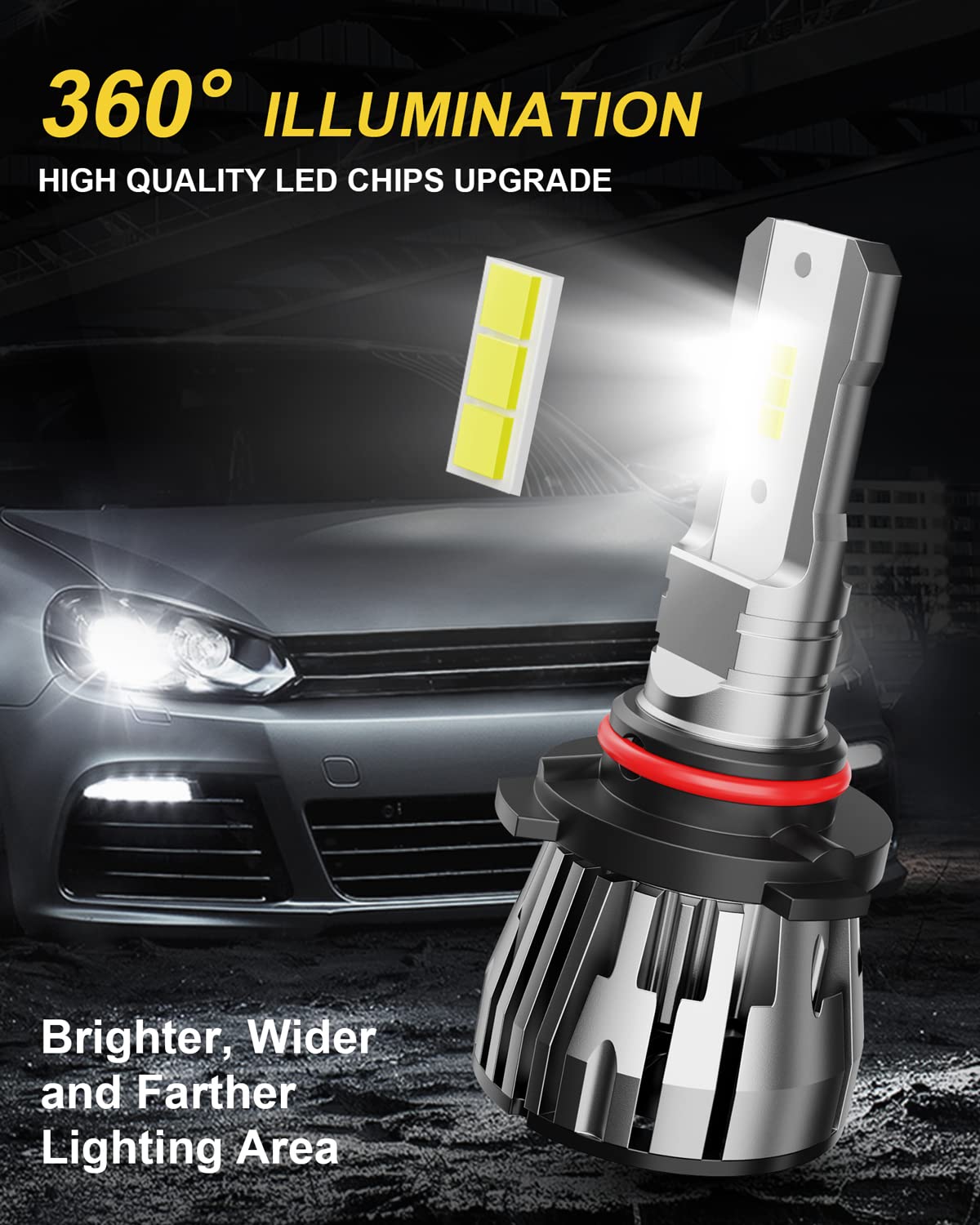 ETOILUMI H11H11 Grand Caravan LED Bulbs Combo, 4-Pack, 6500K Cool White, Compatible with Dodge Grand Caravan 2011-2020