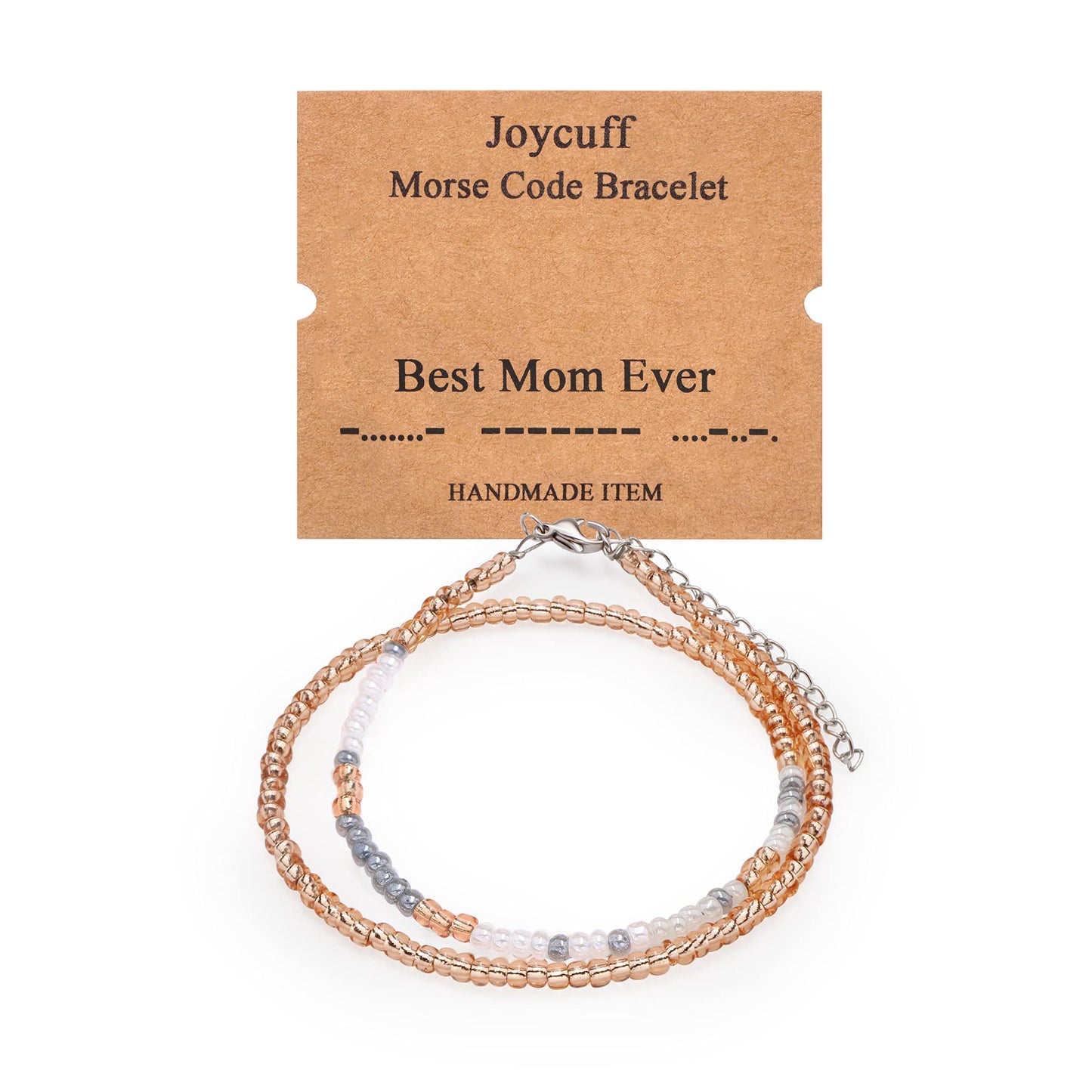 JoycuFF Mother's Day Gifts for Mom Mother Mama Morse Code Bracelets for Women Birthday Christmas Gifts Inspirationa Funny Jewelr