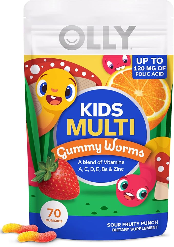 OLLY Kids Multivitamin Gummy Worms 70 Count Prenatal Gummy Multivitamin 60 Count