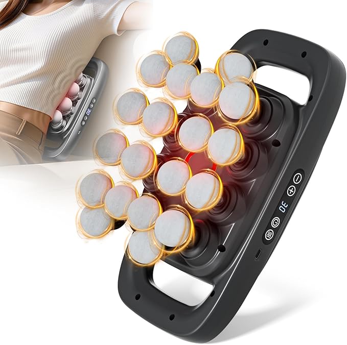 Shineforu 20-Head Massage Gun, 30 Intensity Levels 3 Modes, Deep Tissue Massager with 50KG Force & Noise-Free Motor for Ne...