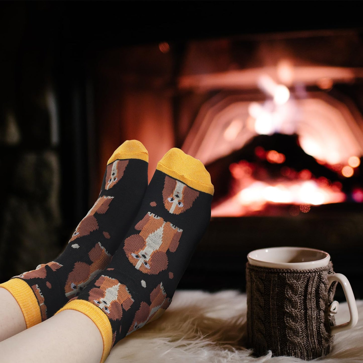 Panitay 20 Pairs Dog Socks Bulk Women Funny Novelty Pattern Socks for Dog Lovers for Mother Day Christmas Holiday Gifts