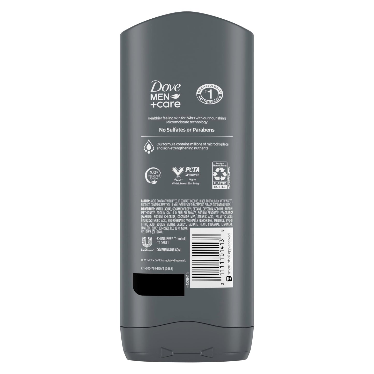 Dove Men+Care Body and Face Wash Refreshing Extra Fresh Body Wash for Men with 24-Hour Nourishing Micromoisture Technology 13.5