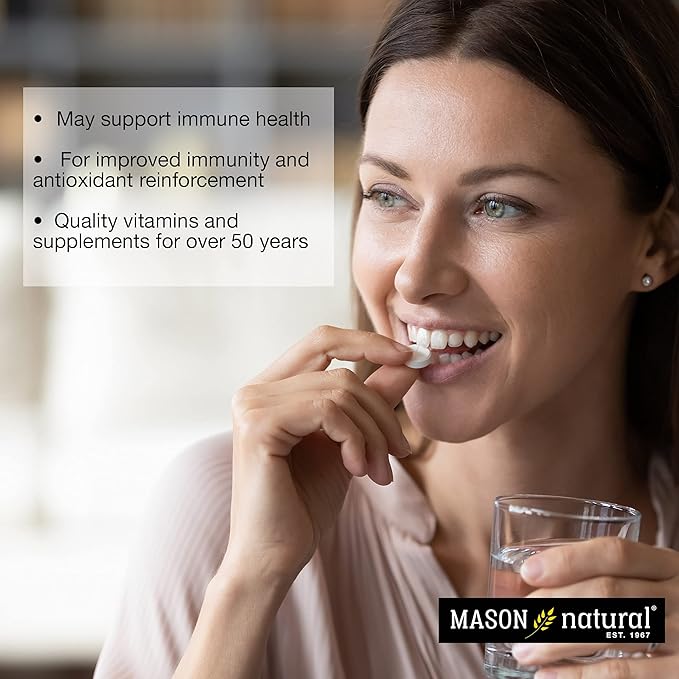 MASON NATURAL Vitamin C 500 mg - Supports Healthy Immune System, Antioxidant and Essential Nutrient, 100 Tablets (Pack of 2)