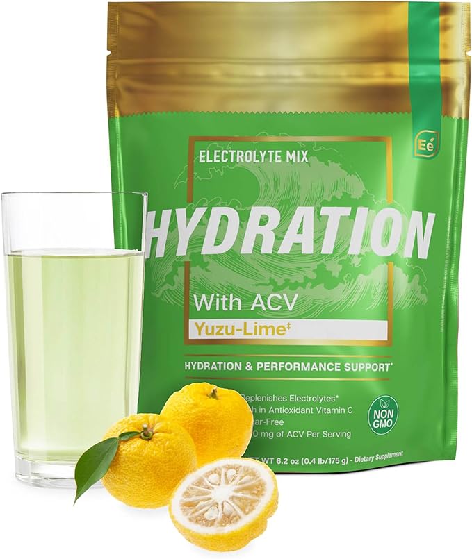 Essential Elements Hydration Packets - Yuzu Lime Pack - Sugar Free Electrolytes Powder Packets - 25 Stick Packs of Electro...