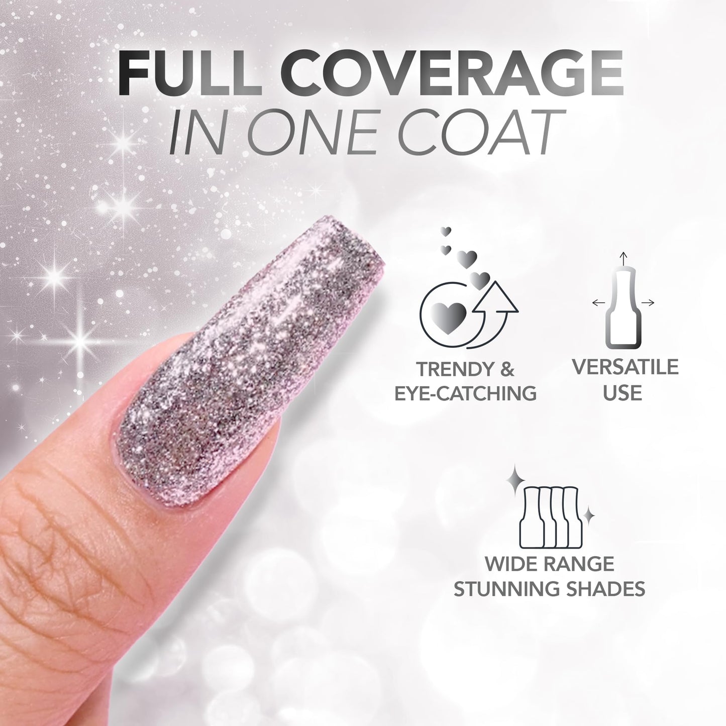 KIARA SKY Platinum FX Reflective Gel Polish 0.5 fl oz, Night Sky