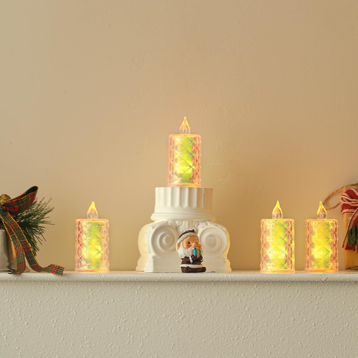 AYMXZT 24 Pack Battery Operated Flameless Tea Lights LED Candles Battery Life Over 200 Hours Tabletop Decorative Lights for Halloween/Christmas Party Wedding Centerpieces