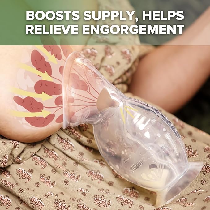 Haakaa Manual Breast Pump with Base 4 Fl Oz/100ml+Lid (Blush), Gen.2