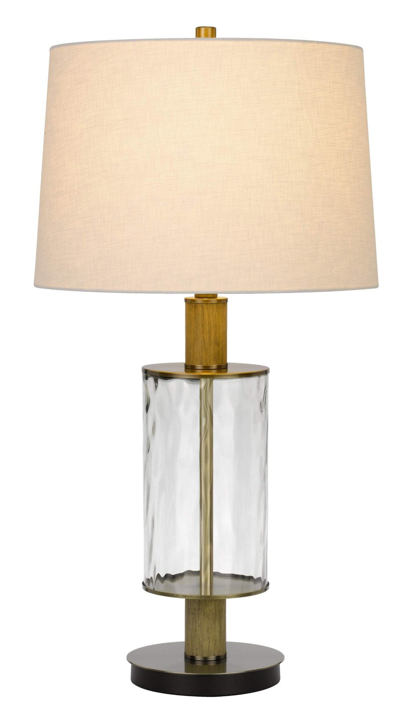 Homeroots Metal Table Lamp - 31 In. With White Empire Shade - Model 524713