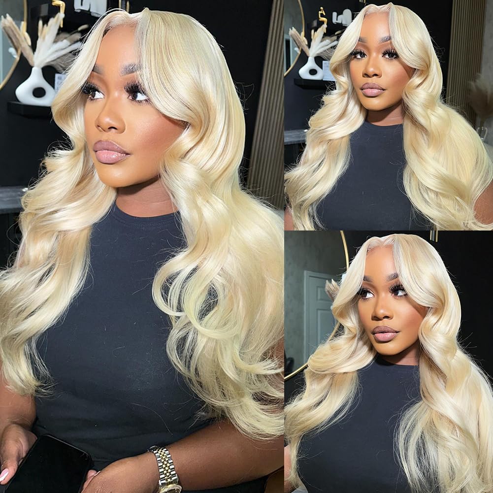 VVPPIL 613 Lace Front Wig Human Hair 200 Density 24 Inch Blonde Wig Human Hair 613 HD Lace Frontal Wigs 13x6 Blonde Lace Front W