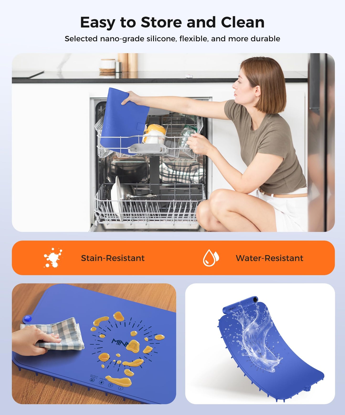 LNNIW Waterproof Food Warming Mat, Color-Changing Electric Heating Tray with 6-Level Temperature Control, 1-6h Timers, Dishwasher-Friendly Food Warmer Mat for Parties, Buffets, and Kitchen Use.