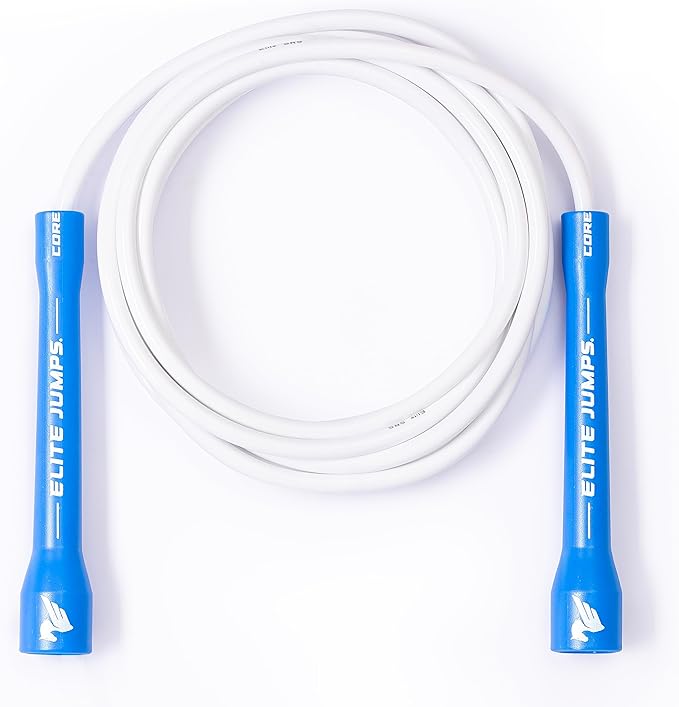 Elite Jumps Core Jump Rope - Indoor/outdoor adjustable jump rope for Training and Fitness - 6mm PVC Skip Rope for Fitness...