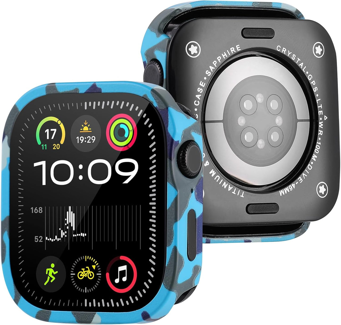 3 in 1 for Apple Watch Screen Protector Series 11/10 46mm Accessories, Ultra Thin Lightweight Aluminum Case Built-in Tempered Glass Film, Front and Back Bumper Cover for Women Men