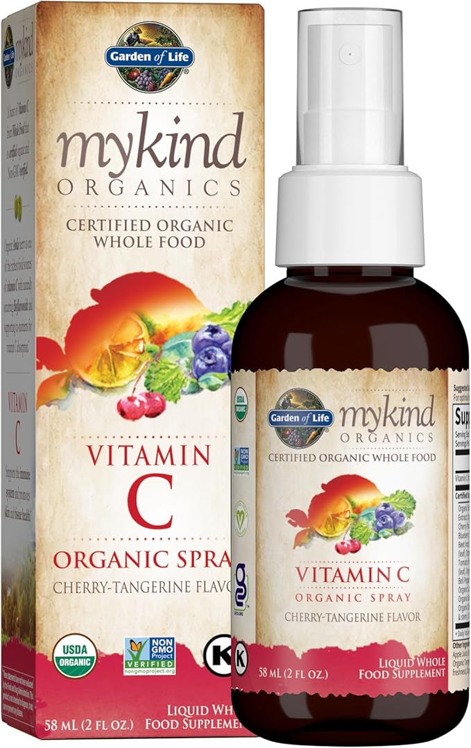 Garden of Life Dr. Formulated 50 Billion CFU 16 Strain Probiotics for Women, Organic Vitamin C Spray for Kids & Adults Immune Support