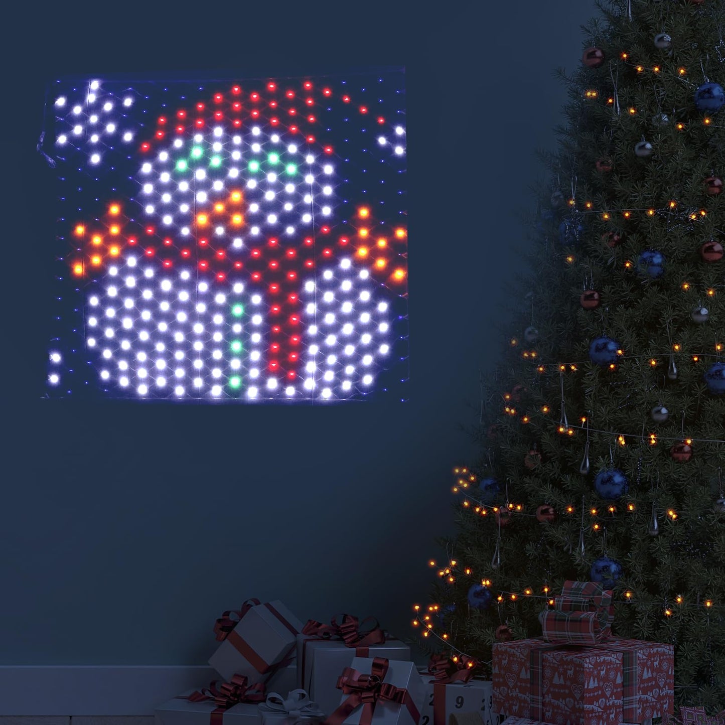 Leisure World Led Snowman Window Silhouette Lights Usb Operated Led Net Outdoor Mesh Lights With Timer  8 Modes For Indoor Outdoor Holiday Xmas Party Decor