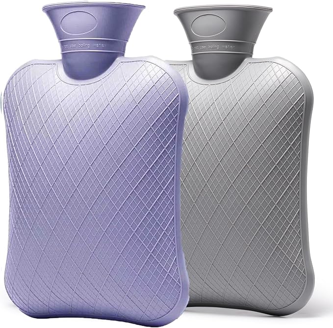 FORICOM Extra Large Hot Water Bag for Pain Relief, Hot Water Bottle for Bed Warming, Dog, Cat,Hot Water Pack, Heat Pack.2pack,2L Hot Water Bag for Back Pain