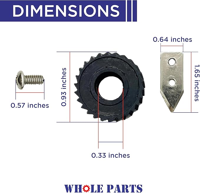 Whole Parts Knife and Gear Kit Part# KT1200 - Replacement & Compatible with Some #2 Old Reliable Can Openers